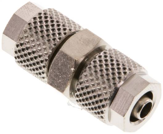 Gerade Verschraubung 6x4mm-6x4mm, Messing vernickelt