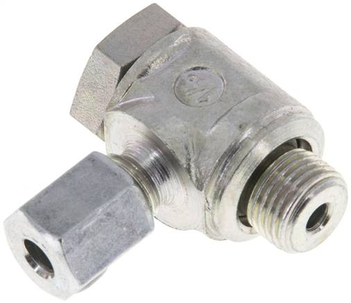 Winkel-Schwenkverschraubung G 1/8"-4 LL (M8x1), Stahl verzinkt