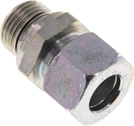 Gerade Schneidringverschr. G 1/2"-15 L (M22x1,5), Stahl verzinkt, Dichtung FKM