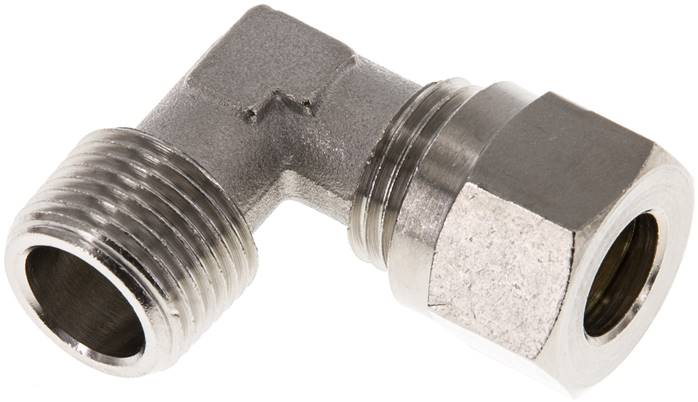Winkel-Schneidringverschraub. R 3/8"-10 L (M16x1,5), Messing vernickelt
