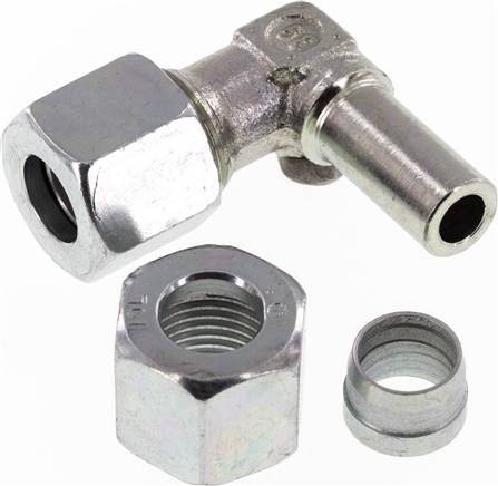 Einstellb. Winkel-Schneidringverschr. 10 L (M16x1,5), Stahl verzinkt