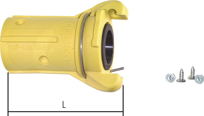Sandstrahlkupplung Nylon, Schlauch 19x33 mm