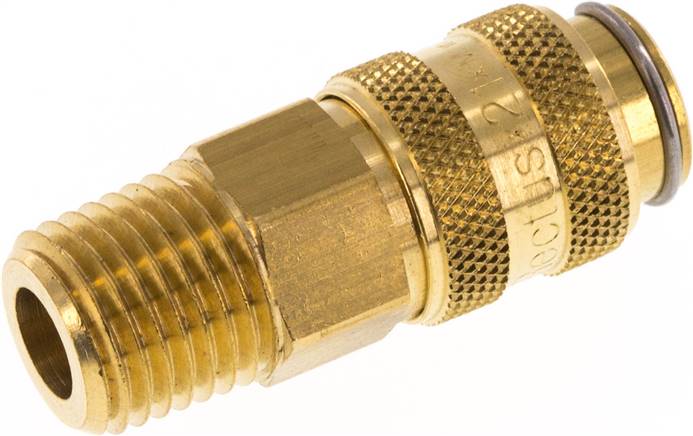 Schnellkupplung (NW5) NPT 1/4"(AG), Messing, NPT 1/4"