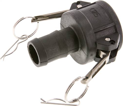 Kamlock-Kupplung (C) 32 (1-1/4")mm Schlauch, Polypropylen, Stecker mit reduziertem Anschluss
