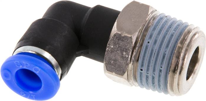 Winkel-Steckanschluss NPT 3/8"-1/4" (6,35 mm), IQS-Inch