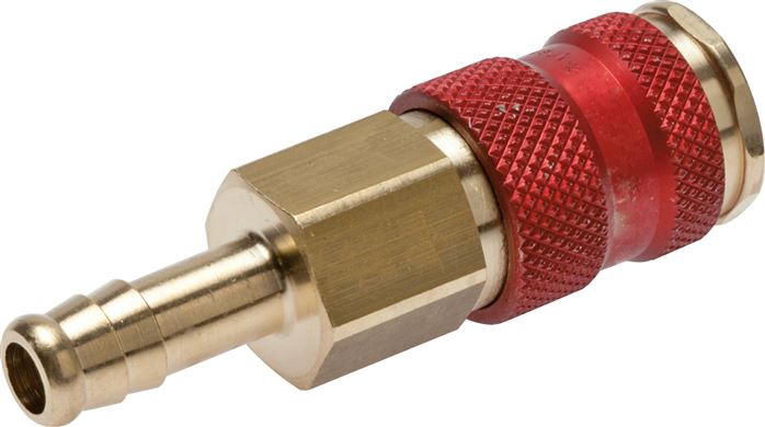 Schnellkupplung (NW7,2) 9 (3/8")mm Schlauch, blau, Sechseck SW12