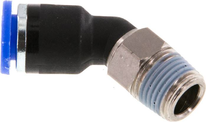 45°-Steckanschluss R 1/8"-6mm, IQS-Standard