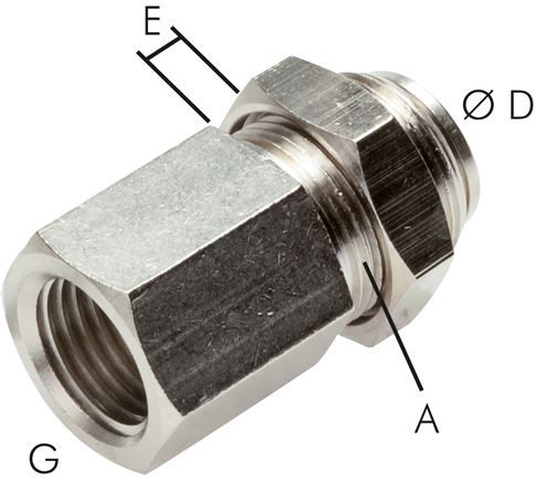 Schott-Steckanschluss mit IG. G 1/8"-4mm, IQS-MSV (Standard)