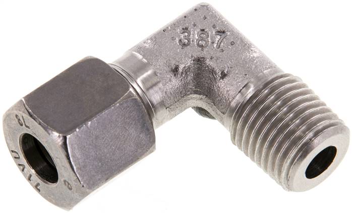 Winkel-Schneidringverschraub. R 1/4"-8 L (M14x1,5), 1.4571