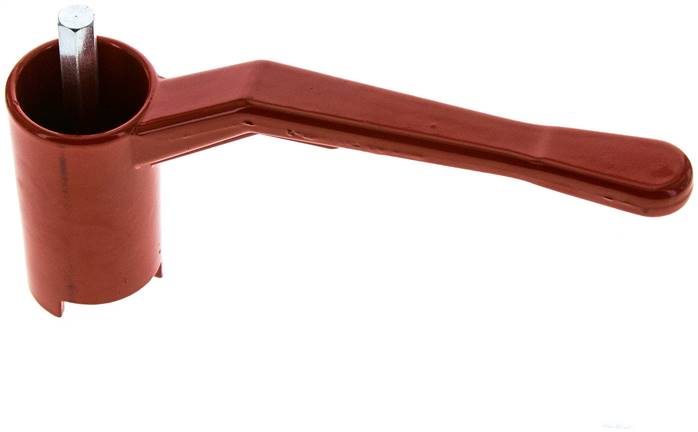 Kombigriff-rot, Größe 4, Lang (Aluminium lackiert)