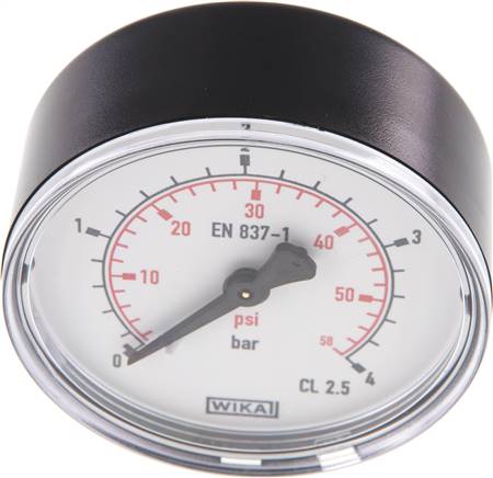 Manometer waagerecht (KU/Ms), 63mm, 0 - 4 bar, G 1/4"