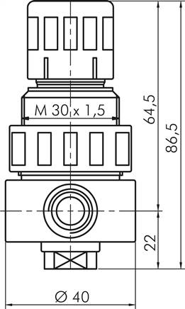 Druckregler, 1.4436/POM, G 1/4", 0,1 - 1,5bar (Standard)