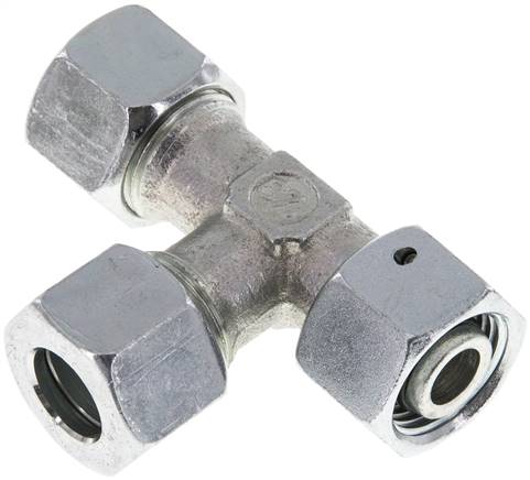 Einstellb. L-Schneidringverschraubung 12 L (M18x1,5), Stahl verzinkt, mit Dichtkegel und O-Ring