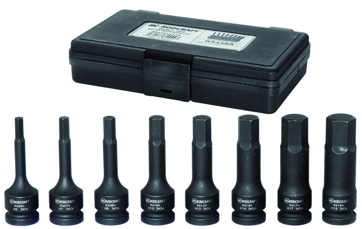 Rodcraft Stecknusssatz für Innensechskantschrauben G1/2 RS438A