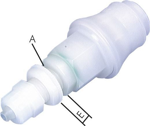 Schott-Schnellkupplung (NW5) 8x6mm Schlauch, PVDF