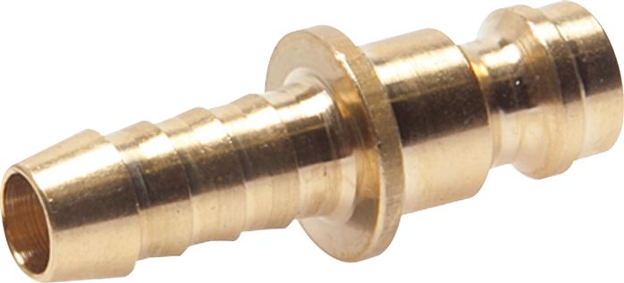 Kupplungsstecker (NW5) 4mm Schlauch, Messing, beidseitig absperrend