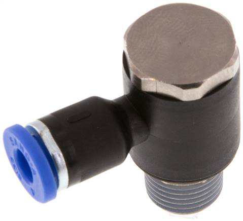 Winkel-Steckanschluss R 1/8"-4mm, IQS-Standard, während der Montage positionierbar