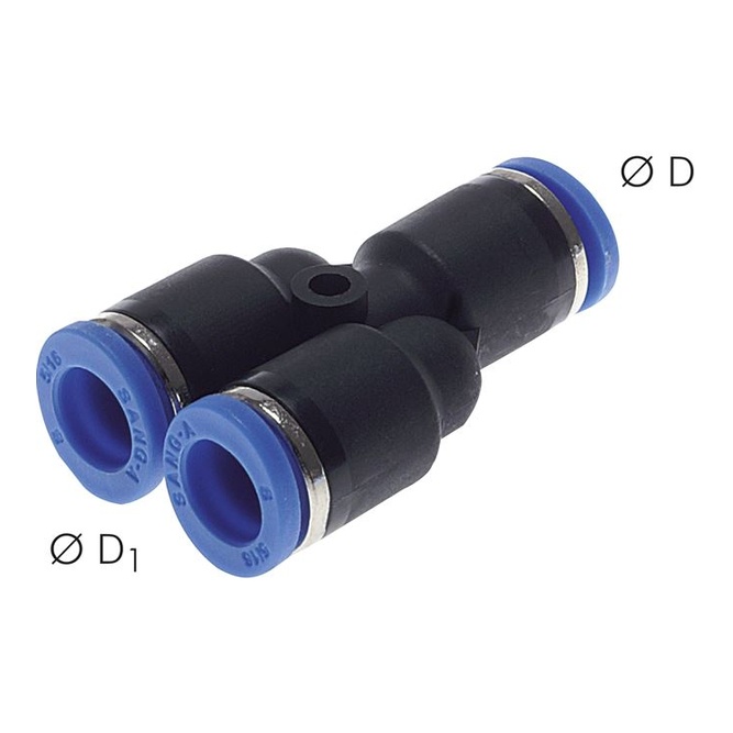 Connettore a Y 8mm-8mm, standard IQS