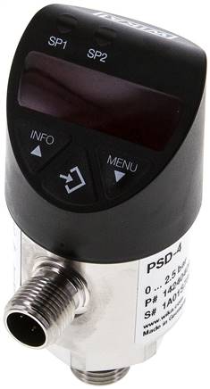 elektronischer Druckschalter, 0 bis 10 bar, G 1/4" (AG), 4-20mA - Standard, mit IO-Link