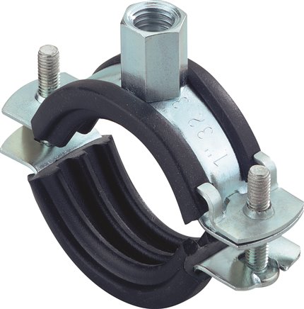 Rohrschelle 146 - 155mm,Stahl verzinkt mit Einlage, FISCHER