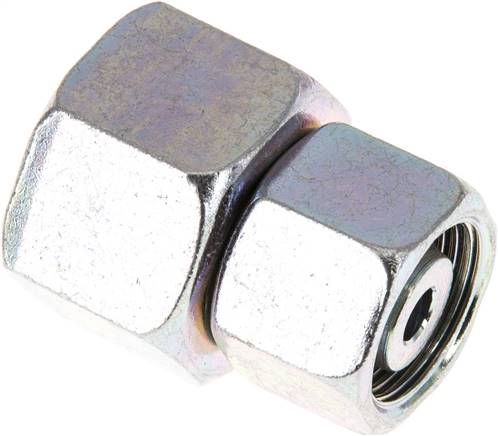 Gerader Verbinder 16 S-12 S, Stahl verzinkt, mit Dichtkegel und O-Ring
