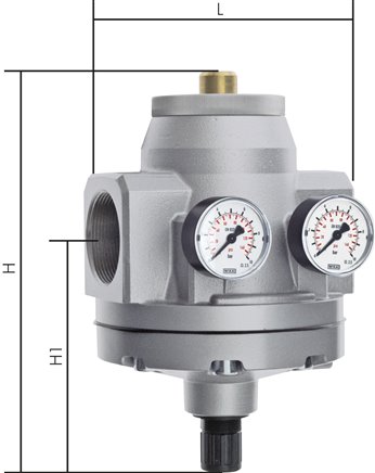 Pilotgesteuerter Druckregler G 1-1/2", 0,1 - 3 bar, Standard 8