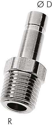 Einschraubtülle R 3/8"-12mm Stecknip., Baureihe Edelstahl