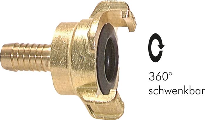 GK-Schlauchkupplung,25 (1")mm Schlauch, drehbar, 25 bar