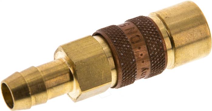 Schnellkupplung (NW5) 9 (3/8")mm Schlauch, braun, Dreieck 9,5 mm