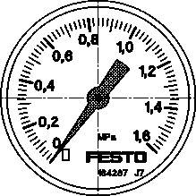 FESTO MA-40-1,6-G1/8-MPA (192733) Manometer