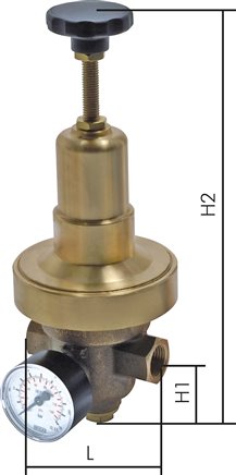 Niederdruck-Druckminderer G 1" 0,2 - 2 bar