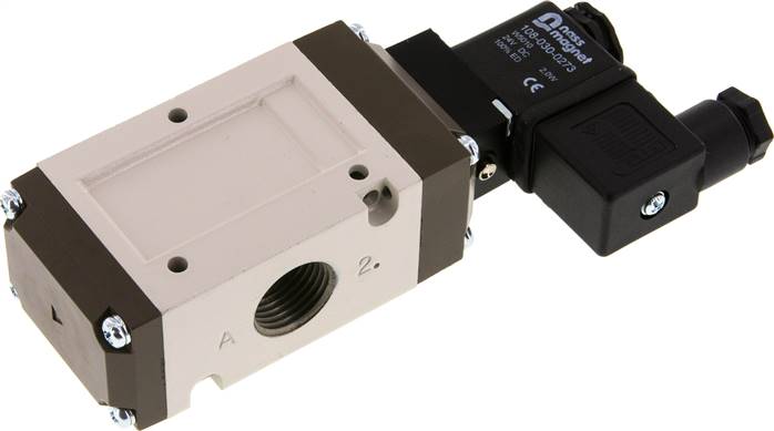3/2-Wege Magnetventil, G 1/2", Federrückstellung (NO), 115 V AC