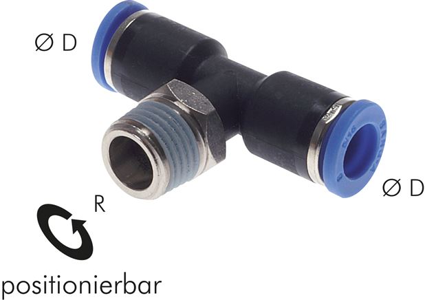 T-Steckanschluss R 1/4"-10mm, IQS-Standard