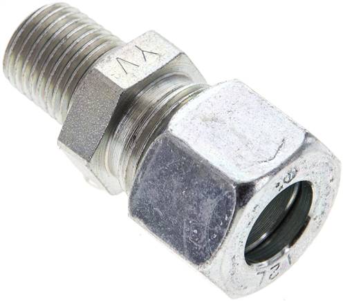 Gerade Schneidringverschr. NPT 1/4"-12 L (M18x1,5), Stahl verzinkt