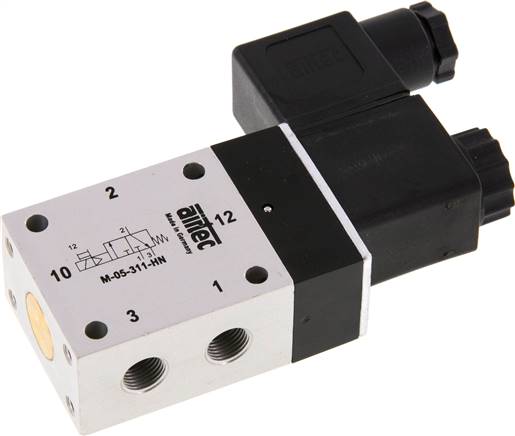 3/2-Wege Magnetventil, G 1/8", Federrückstellung (NC), 24 V=, NW6