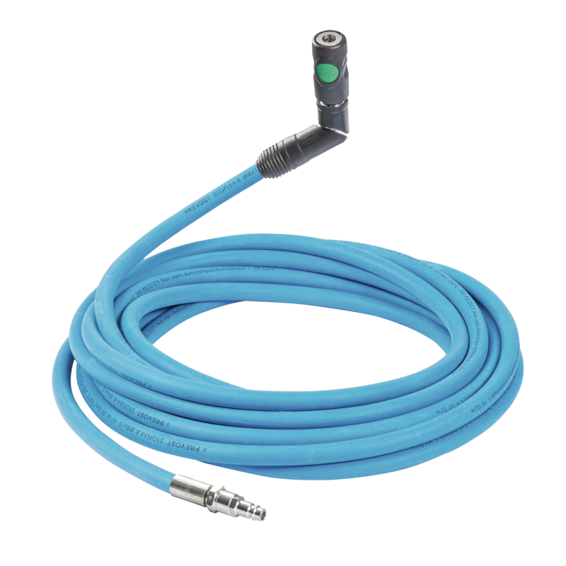 Prevost Verpresste Schlauchverlängerung STOFLEX mit drehbarer SicherheitsSchnellkupplung ESI 07 prevoS1, 12,5 m
