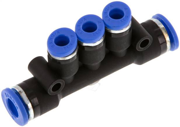 Steckanschluss-Mehrfachvert. 6mm-4mm, IQS-Standard3 Abgänge