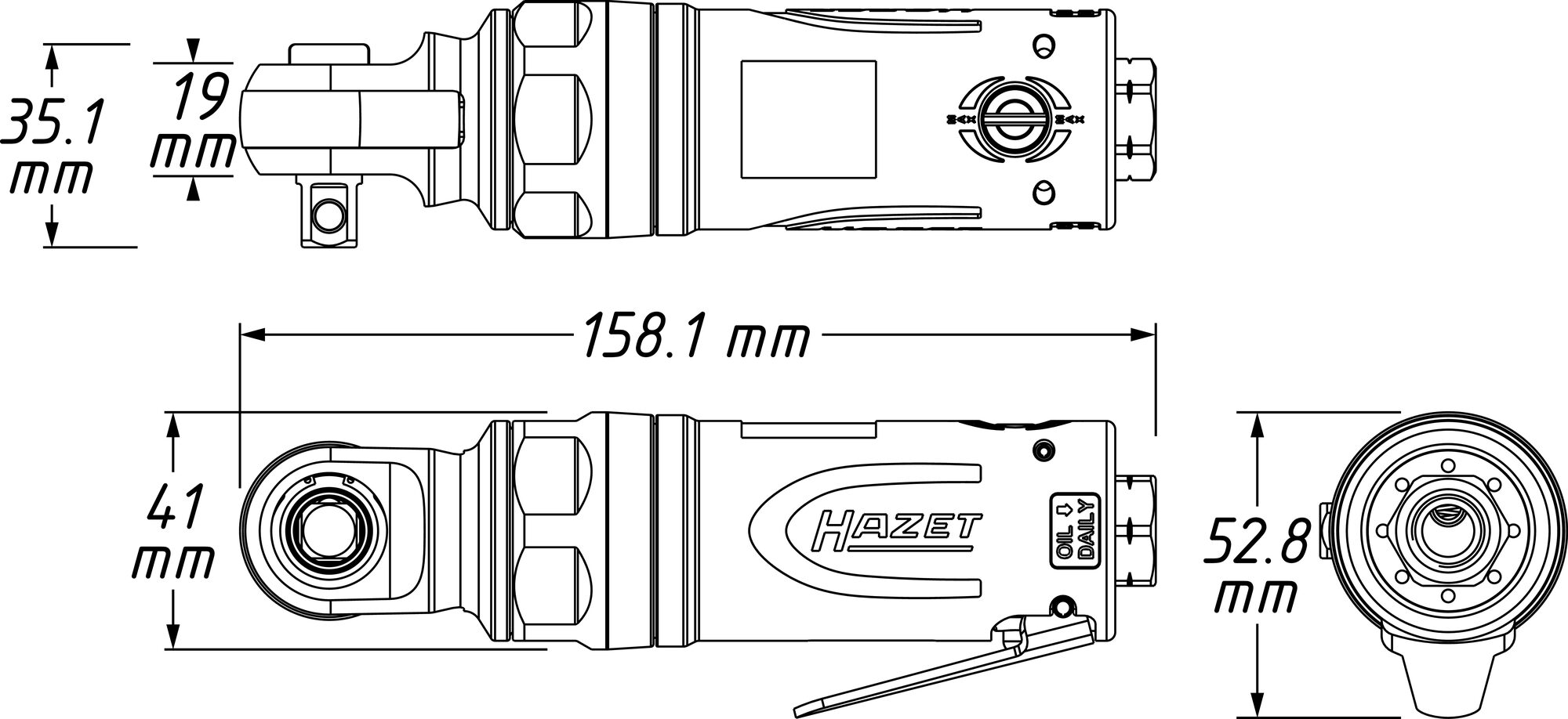 HAZET Schlag-Ratschenschrauber 9021SR-1
