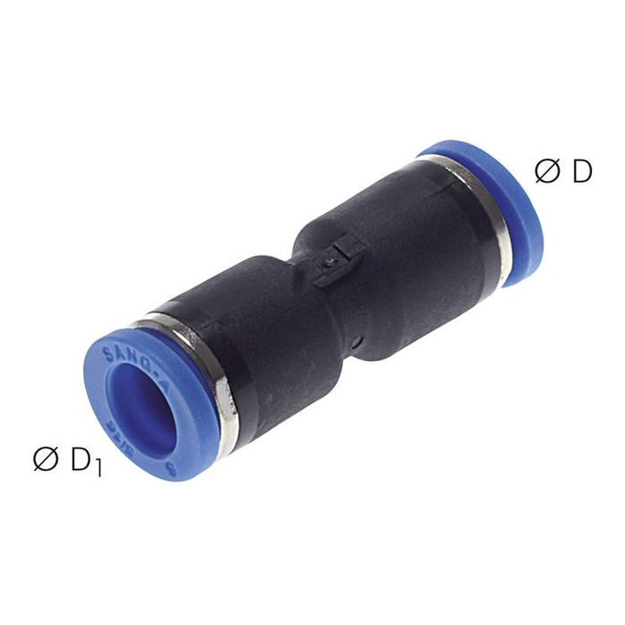 Collegamento a spina dritta 8mm-6mm, standard IQS