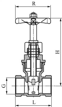 Muffen-Absperrschieber, Edelstahl, G 3", PN 16