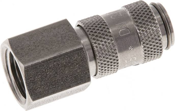 Schnellkupplung (NW2,7) G 1/8"(IG), Edelstahl, für Stecker beidseitig absperrend