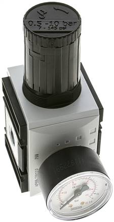 FUTURA Präzisionsdruckregler, G 3/8", 0,5 - 10bar, BG 2, mit durchgehender Druckversorgung