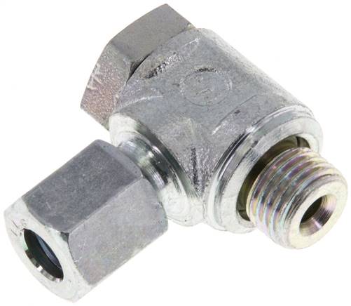 Winkel-Schwenkverschraubung M 10x1-6 LL (M10x1), Stahl verzinkt
