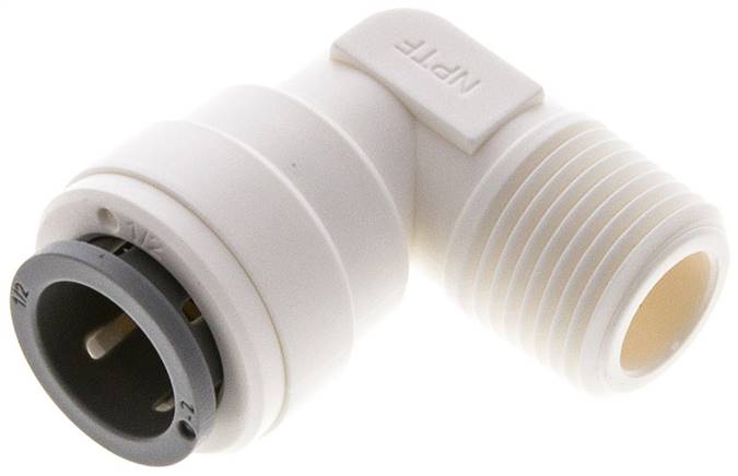 Winkel-Steckanschluss NPT 3/8"-1/2" (12,7 mm), IQS-LE (EPDM-Dichtung)