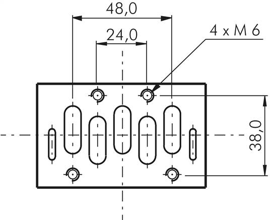 ISO-Ventil (Größe 2), 5/3-Wege, Mittelstellung belüftet, 230 V AC