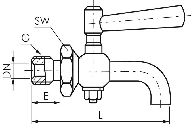 Edelstahl-Ablasshahn G 1/8", PN 6