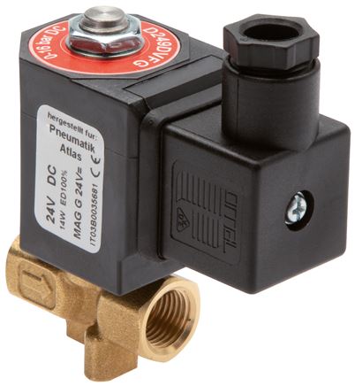 2/2-Wege Magnetventil G 1/4" stromlos geschlossen (NC),FKM 12V=