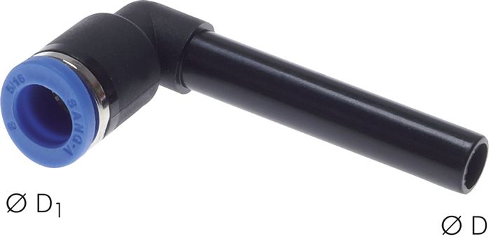Winkel-Steckanschluss, langer 10mm Stecknippel, IQS-Standard