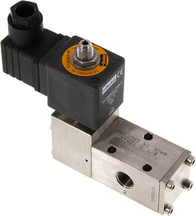 3/2-Wege (NC) Magnetventil, G 1/4", Federrückstellung, 230 V AC