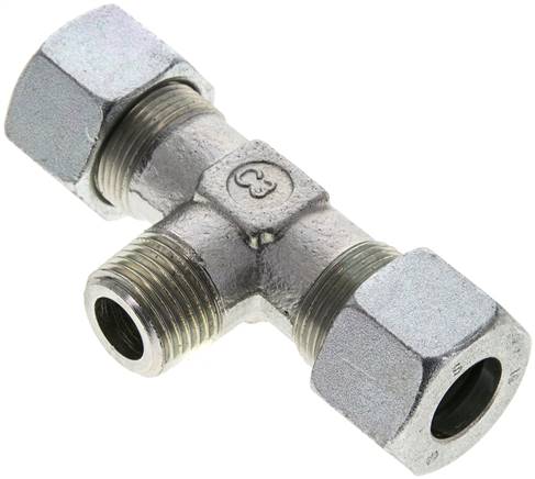 T-Schneidringverschraubung R 1/2"-16 S (M24x1,5), Stahl verzinkt